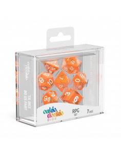 es::Oakie Doakie Dice Dados RPG-Set Translucent-Naranja 7 2