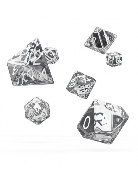 es::Oakie Doakie Dice Dados RPG-Set Translucent-Claro 7