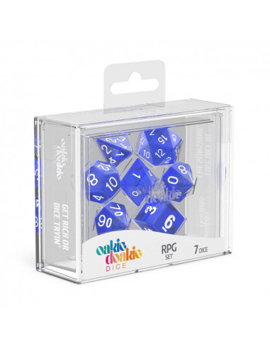es::Oakie Doakie Dice Dados RPG-Set Translucent-Azul 7