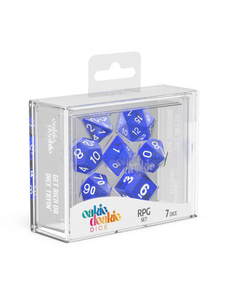 es::Oakie Doakie Dice Dados RPG-Set Translucent-Azul 7