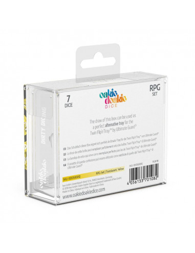 es::Oakie Doakie Dice Dados RPG-Set Translucent-Amarillo 7