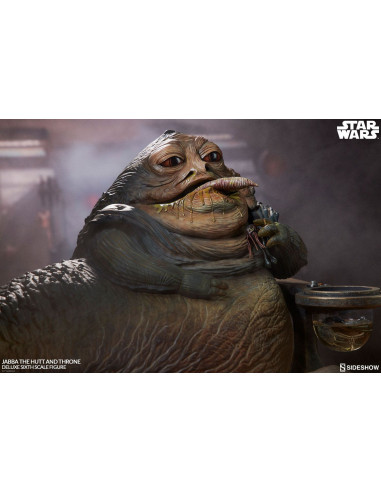 es::EMBALAJE DAÑADO. Star Wars Episode VI Figura 1/6 Jabba the Hutt & Throne Deluxe 34 x 74 cm
