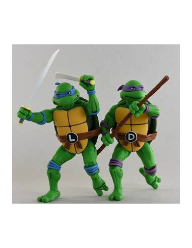es::Tortugas Ninja Pack de 2 Figuras Leonardo & Donatello 18 cm