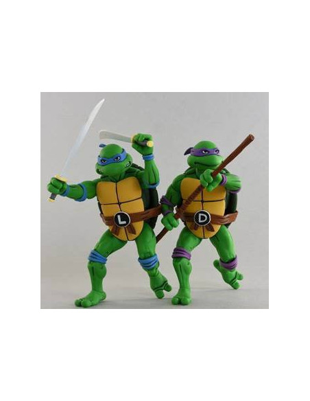 es::Tortugas Ninja Pack de 2 Figuras Leonardo & Donatello 18 cm