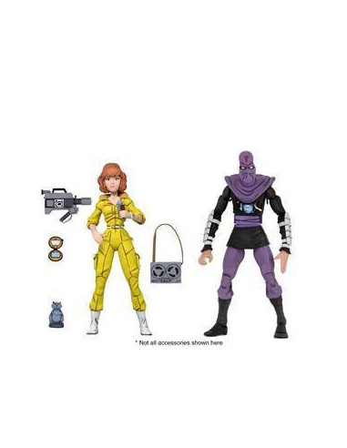 es::Tortugas Ninja Pack de 2 Figuras April O'Neil & Foot Soldier 18 cm