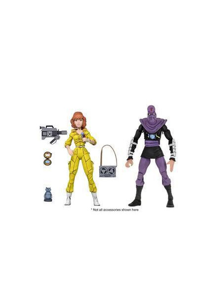 es::Tortugas Ninja Pack de 2 Figuras April O'Neil & Foot Soldier 18 cm