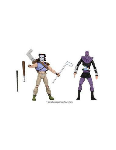 es::Tortugas Ninja Pack de 2 Figuras Casey Jones & Foot Soldier 18 cm