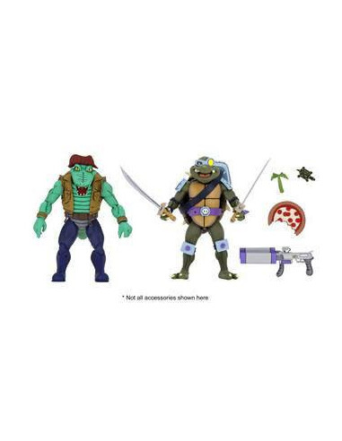 es::Tortugas Ninja Pack de 2 Figuras Leather Head & Slash 18 cm
