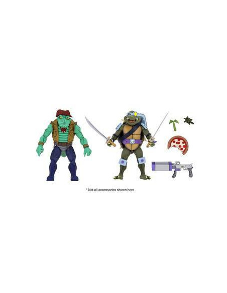 es::Tortugas Ninja Pack de 2 Figuras Leather Head & Slash 18 cm