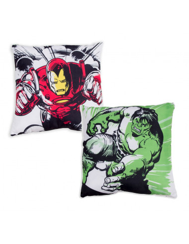es::Marvel Cojín Iron Man & Hulk 40 x 40 cm Unidad
