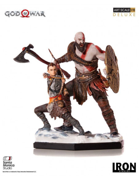 es::God of War Estatua 1/10 Deluxe Art Scale Kratos & Atreus 20 cm