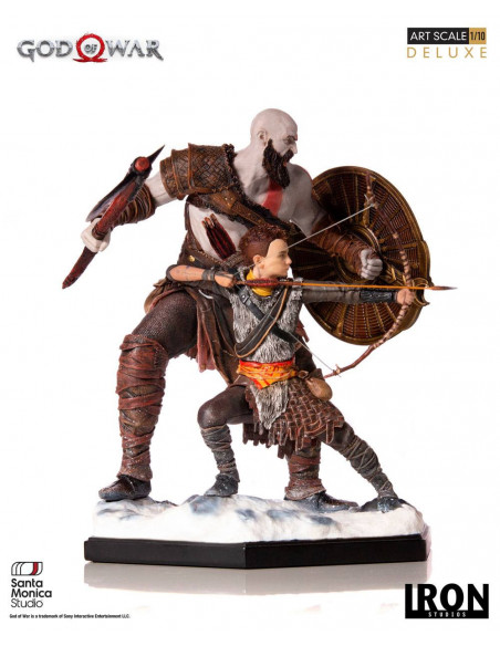 es::God of War Estatua 1/10 Deluxe Art Scale Kratos & Atreus 20 cm