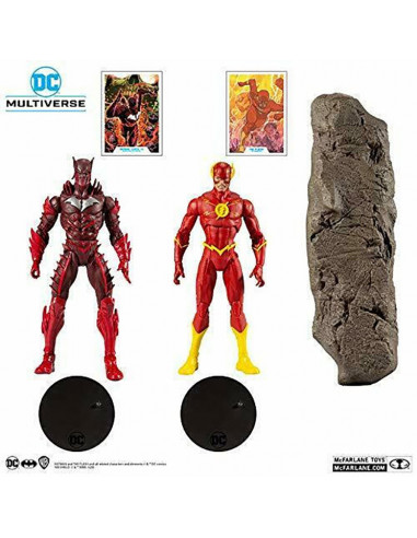 es::DC Multiverse Pack 2 Figuras Collector Multipack Earth - 52 Red Batman VS Flash 18 cm