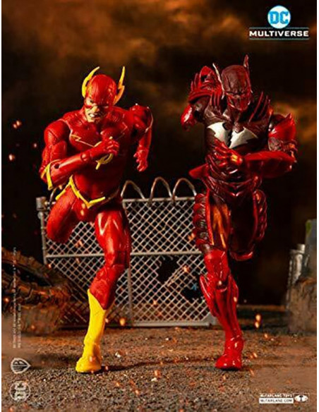es::DC Multiverse Pack 2 Figuras Collector Multipack Earth - 52 Red Batman VS Flash 18 cm