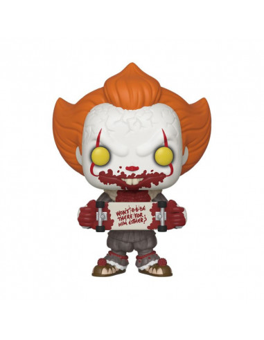 es::Stephen King's It 2 POP! Movies Vinyl Figura Pennywise Skateboard 9 cm