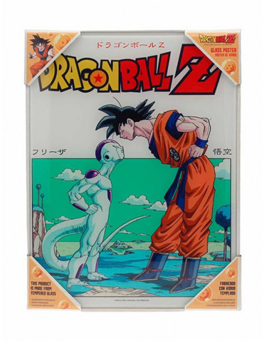 es::Dragon Ball Póster de vidrio Goku vs Freezer 30 x 40 cm