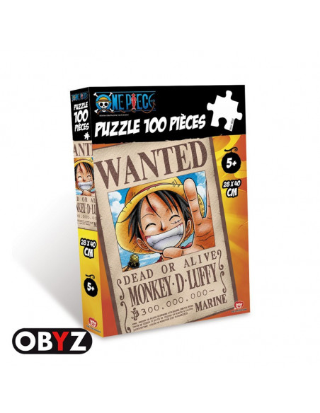 es::One Piece Puzle Wanted Luffy 100 piezas 28 x 40 cm es::One Piece Puzle Wanted Luffy 100 piezas 28 x 40 cm