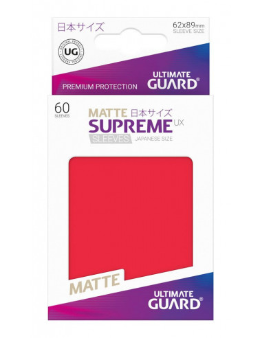 es::Ultimate Guard Supreme UX Sleeves Fundas de Cartas Tamaño Japonés Rojo Mate 60