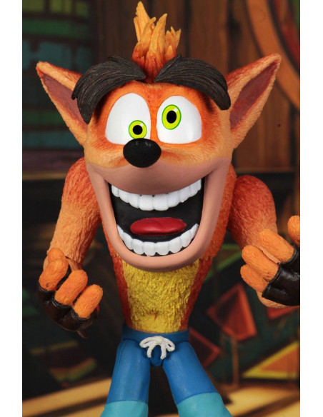 es::Crash Bandicoot Figura Ultra Deluxe Crash with Aku Aku Mask 14 cm