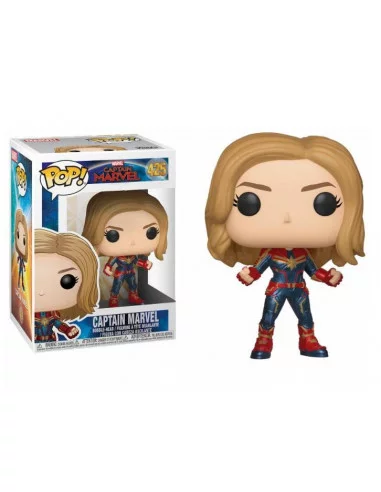 es::Captain Marvel POP! Marvel Vinyl Cabezón Capitana Marvel 9 cm