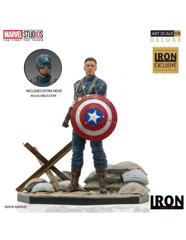 es::Marvel Comics Estatua 1/10 BDS Art Scale Captain America First Avenger MCU 10 Years Event EX 21 cm