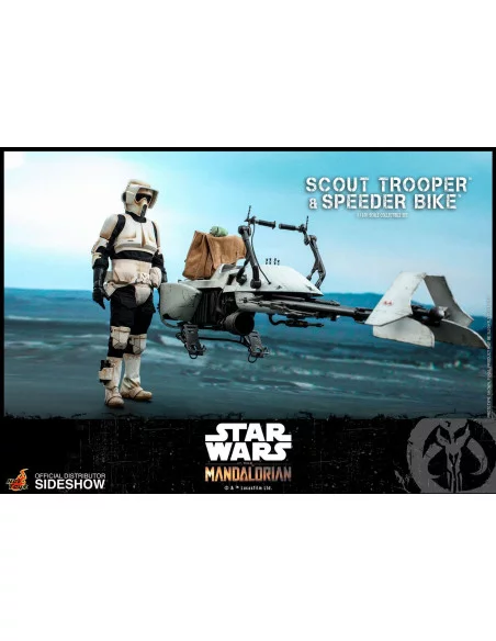 es::Star Wars The Mandalorian Figura 1/6 Scout Trooper & Speeder Bike Hot Toys 30 cm 
