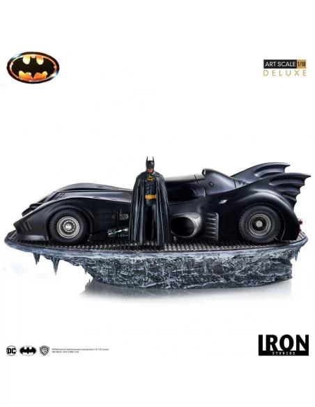 es::Batman 1989 Estatua Deluxe Art Scale 1/10 Batman & Batmobile 75 cm