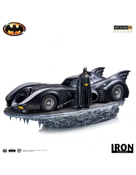 es::Batman 1989 Estatua Deluxe Art Scale 1/10 Batman & Batmobile 75 cm