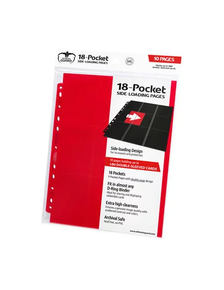 es::Ultimate Guard Hojas de 18 bolsillos Side-Loading Rojo 10