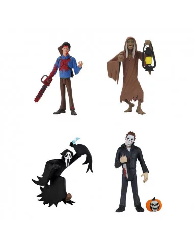 es::Toony Terrors Pack de 4 Figuras 15 cm: Ghostface, Creep, Michael Myers, Bloody Ash