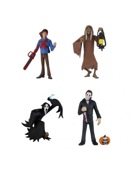 es::Toony Terrors Pack de 4 Figuras 15 cm: Ghostface, Creep, Michael Myers, Bloody Ash