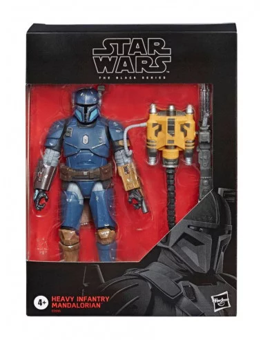 es::EMBALAJE DAÑADO. Star Wars The Mandalorian Black Series Figura Deluxe Heavy Infantry Mandalorian Exclusive 15 cm