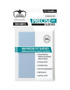 es::Ultimate Guard Precise-Fit Sleeves Fundas de Cartas Tamaño Estándar Transparente 100