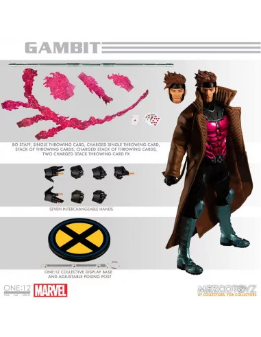 es::Marvel Figura 1/12 Gambit 17 cm