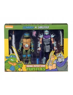 es::Tortugas Ninja Pack de 2 Figuras Leonardo vs Shredder 18 cm 2