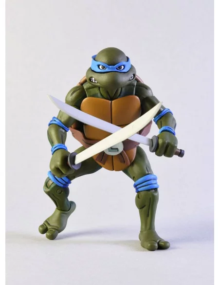 es::Tortugas Ninja Pack de 2 Figuras Leonardo vs Shredder 18 cm