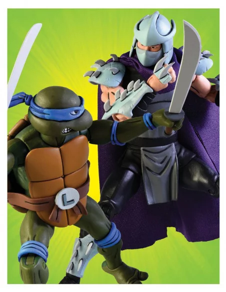 es::Tortugas Ninja Pack de 2 Figuras Leonardo vs Shredder 18 cm