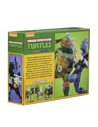 es::Tortugas Ninja Pack de 2 Figuras Raphael vs Foot Soldier 18 cm