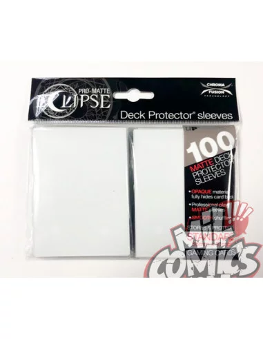 es::PRO-Matte Eclipse Artic White Deck Protector sleeves 100