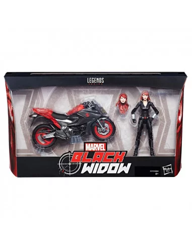 es::Marvel Legends Figura Ultimate Black Widow con moto 15 cm