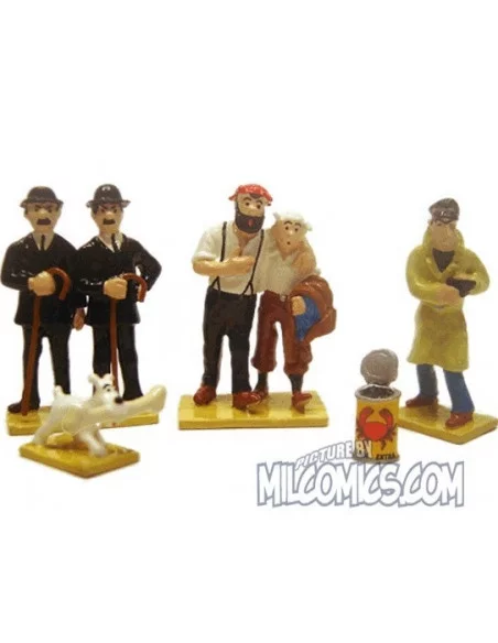 es::TINTÍN Y EL CANGREJO DE LAS PINZAS DE ORO - 5 Minifiguritas de plomo Tintín