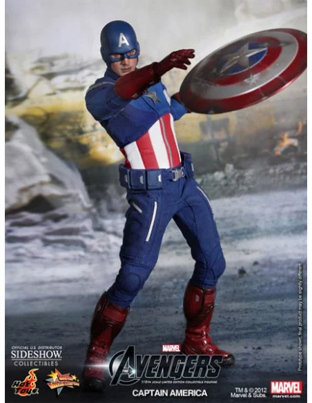 es::Capitán América - Figura 1/6 Hot Toys Los Vengadores