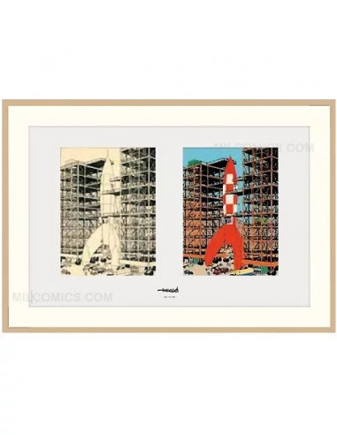 es::Litografía Tintín: Torre De Lanzamiento Cohete