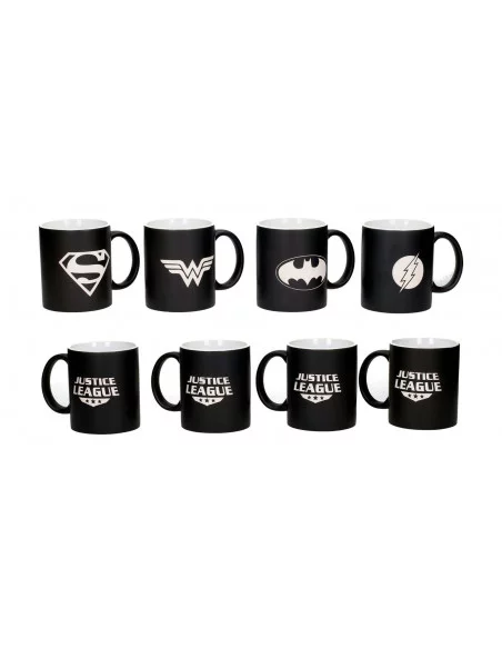 es::Justice League Pack de 4 Tazas Logos Collector's Edition 330 ml