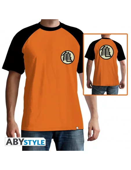 es::Dragon Ball Camiseta Premium 'Símbolo Kame' hombre color naranja. Talla L