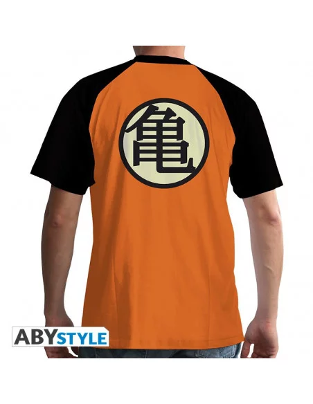 es::Dragon Ball Camiseta Premium 'Símbolo Kame' hombre color naranja. Talla L