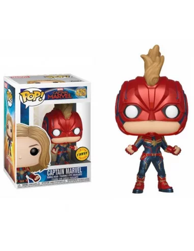 es::Captain Marvel POP! Marvel Vinyl Cabezón Chase Capitana Marvel 9 cm