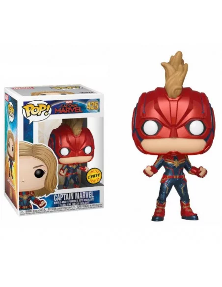 es::Captain Marvel POP! Marvel Vinyl Cabezón Chase Capitana Marvel 9 cm