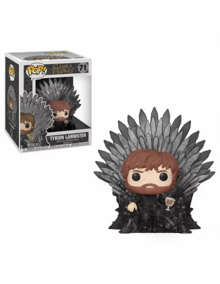 es::Juego de Tronos POP! Deluxe Vinyl Figura Tyrion Sitting on Iron Throne 15 cm