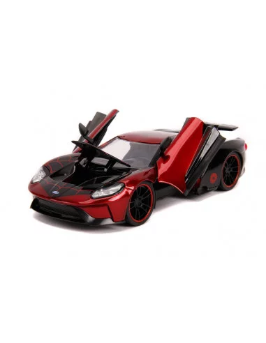 es::Marvel Hollywood Rides Vehículo 1/24 2017 Ford GT con Figura de Miles Morales